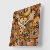 抽象芸術時計 スクエア壁時計 (傾斜)