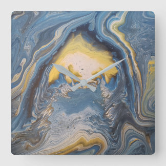 抽象芸術時計 スクエア壁時計