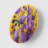 抽象芸術時計 ラウンド壁時計 (傾斜)