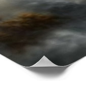 抽象芸術景観嵐ゴールデンゲートブリッジ ポスター (角)