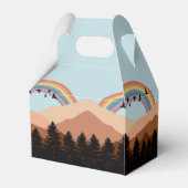 抽象芸術景観森林樹木虹&鳥 フェイバーボックス (裏面サイド)