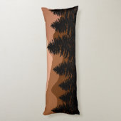 抽象芸術景観森林樹木虹&鳥 ボディピロー (裏面 (縦))