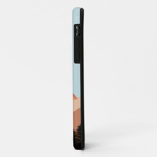 抽象芸術景観森林樹木虹&鳥 Case-Mate iPhoneケース (裏面/左)