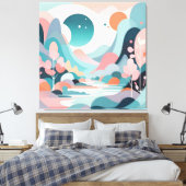 抽象芸術景観美術 キャンバスプリント (インサイチュ (寝室))