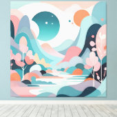 抽象芸術景観美術 キャンバスプリント (インサイチュ (ウッドフロア))