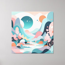 抽象芸術景観美術 キャンバスプリント