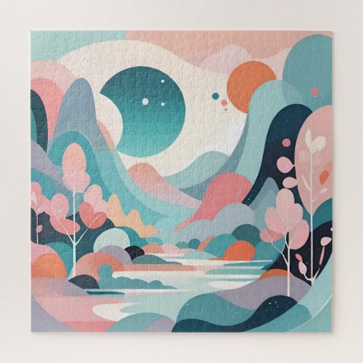 抽象芸術景観美術 ジグソーパズル (縦)