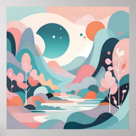 抽象芸術景観美術 ポスター