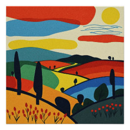 抽象芸術景観美術 ポスター