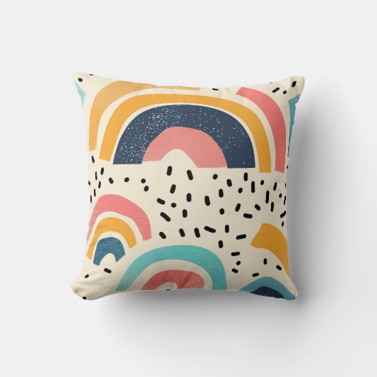 抽象芸術曲線（破線） クッション (正面)