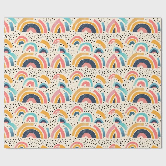 抽象芸術曲線（破線） ラッピングペーパー (フラット)