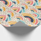 抽象芸術曲線（破線） ラッピングペーパー (角)