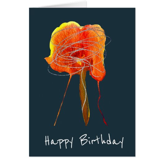 抽象芸術書き込みフローラの花モダン芸術 (正面)