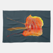 抽象芸術書き込みフローラの花モダン芸術 キッチンタオル (横)