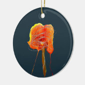 抽象芸術書き込みフローラの花モダン芸術 セラミックオーナメント (左)