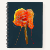 抽象芸術書き込みフローラの花モダン芸術 ノートブック (正面)