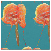 抽象芸術書き込みフローラの花モダン芸術 ファブリック (クローズアップ)