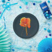 抽象芸術書き込みフローラの花モダン芸術 ペーパープレート (パーティー)