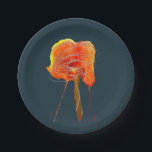 抽象芸術書き込みフローラの花モダン芸術 ペーパープレート<br><div class="desc">抽象芸術アートデザインと落書きアートフローラデザイン花。シンプルとモダン。アーカラフルユニークトモダンスタイルレッドとネイビーのブルーテーマ。</div>