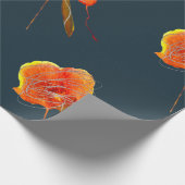 抽象芸術書き込みフローラの花モダン芸術 ラッピングペーパー (角)