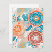 抽象芸術曼荼羅の花 シーズンカード (正面/裏面)