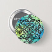 抽象芸術曼荼羅ボタン 缶バッジ (正面&裏面)