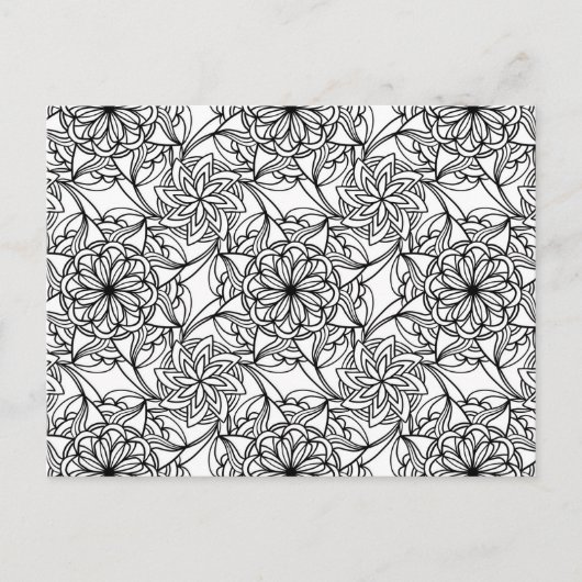 抽象芸術曼荼羅大人色絵葉書#2 ポストカード (正面)