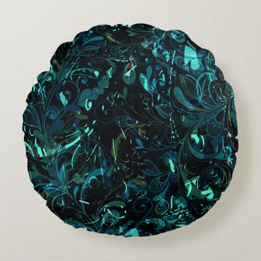 抽象芸術曼荼羅3 ラウンドクッション (正面)