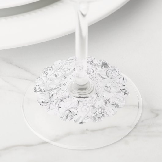 抽象芸術曼荼羅4 ワイングラスタグ (クローズアップ)