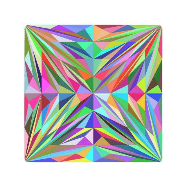 抽象芸術曼荼羅 メタルプリント (正面)