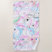 抽象芸術木目 ビーチタオル (正面)