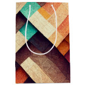 抽象芸術木織 ミディアムペーパーバッグ (正面)