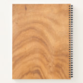 抽象芸術木製デザイン ノートブック (裏面)