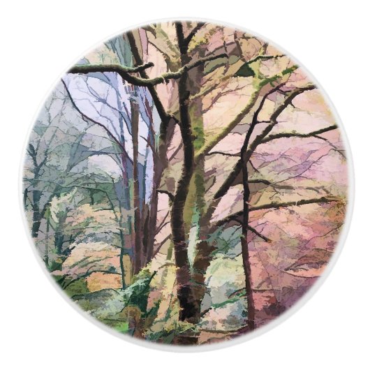 抽象芸術木 セラミックノブ (正面)