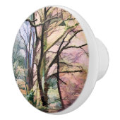 抽象芸術木 セラミックノブ (右)