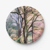 抽象芸術木 ペーパープレート (正面)