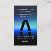 抽象芸術未来型モノグラム 名刺 (裏面)