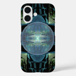 抽象芸術未来的ブルースフィア地区13 iPhone 16ケース