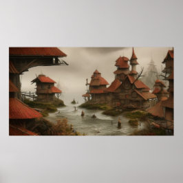 抽象芸術村が海に近すぎる ポスター