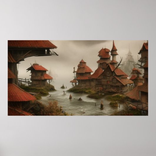 抽象芸術村が海に近すぎる ポスター (正面)