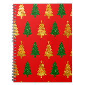 抽象芸術松の木フォイルテクスチャ付きシームレスChr ノートブック (正面)