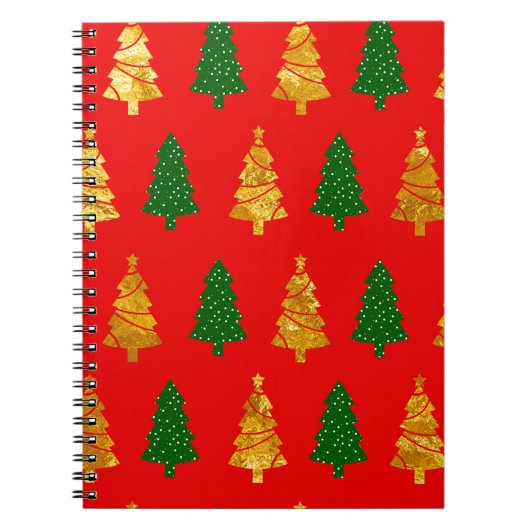 抽象芸術松の木フォイルテクスチャ付きシームレスChr ノートブック (正面)