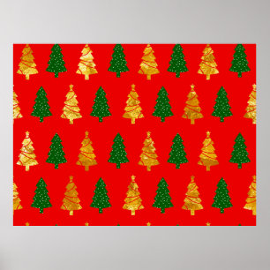 抽象芸術松の木フォイルテクスチャ付きシームレスChr ポスター