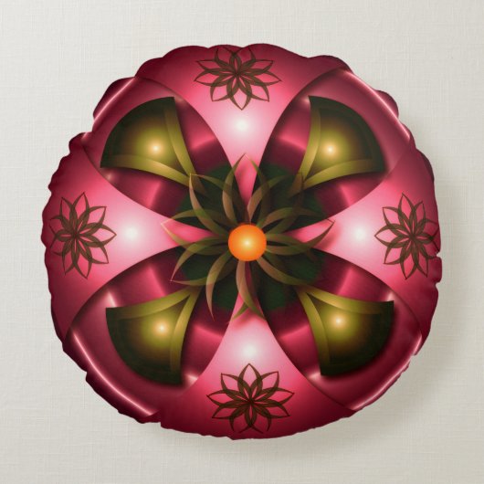 抽象芸術枕デザイン ラウンドクッション (正面)