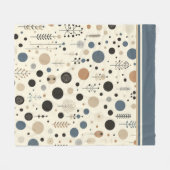 抽象芸術林 フリースブランケット (正面(横))