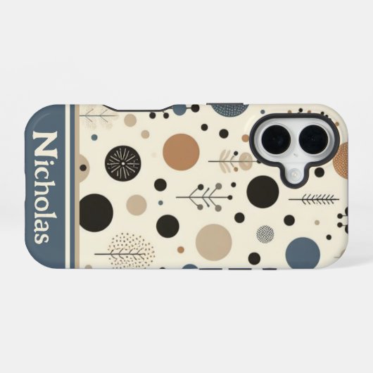 抽象芸術林 iPhone 16ケース (裏面横)