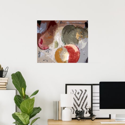 抽象芸術果実 ポスター (ホームオフィス)