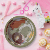 抽象芸術果物モチーフ ペーパープレート (パーティー)