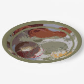 抽象芸術果物モチーフ ペーパープレート (アングル)
