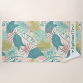 抽象芸術柄カスタム文字ビーチタオル ビーチタオル (正面)